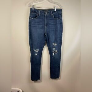 Levi's‎ dark distress 721 high rise skinny jeans